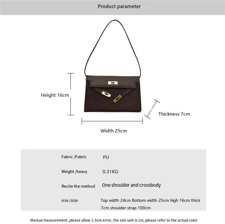 Premium texture women's handbags versatile single-shoulder crossbody bags fashionable commuter underarm Purses