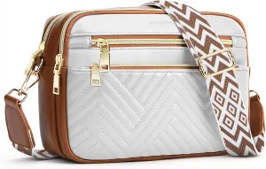 printe Small Crossbody Bags for Women, Vegan Leather Trendy Purses for Women, Travel Handbags with Adjustable Shoulder Strap