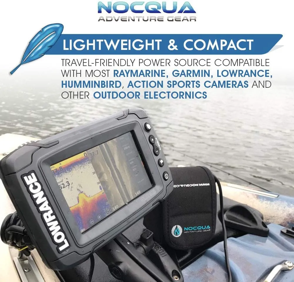 Pro Power Water-Resistant Battery & Charger Kit - Compatible with GPS, Depth & Fish Finders, & Most 12 Volt Electronics