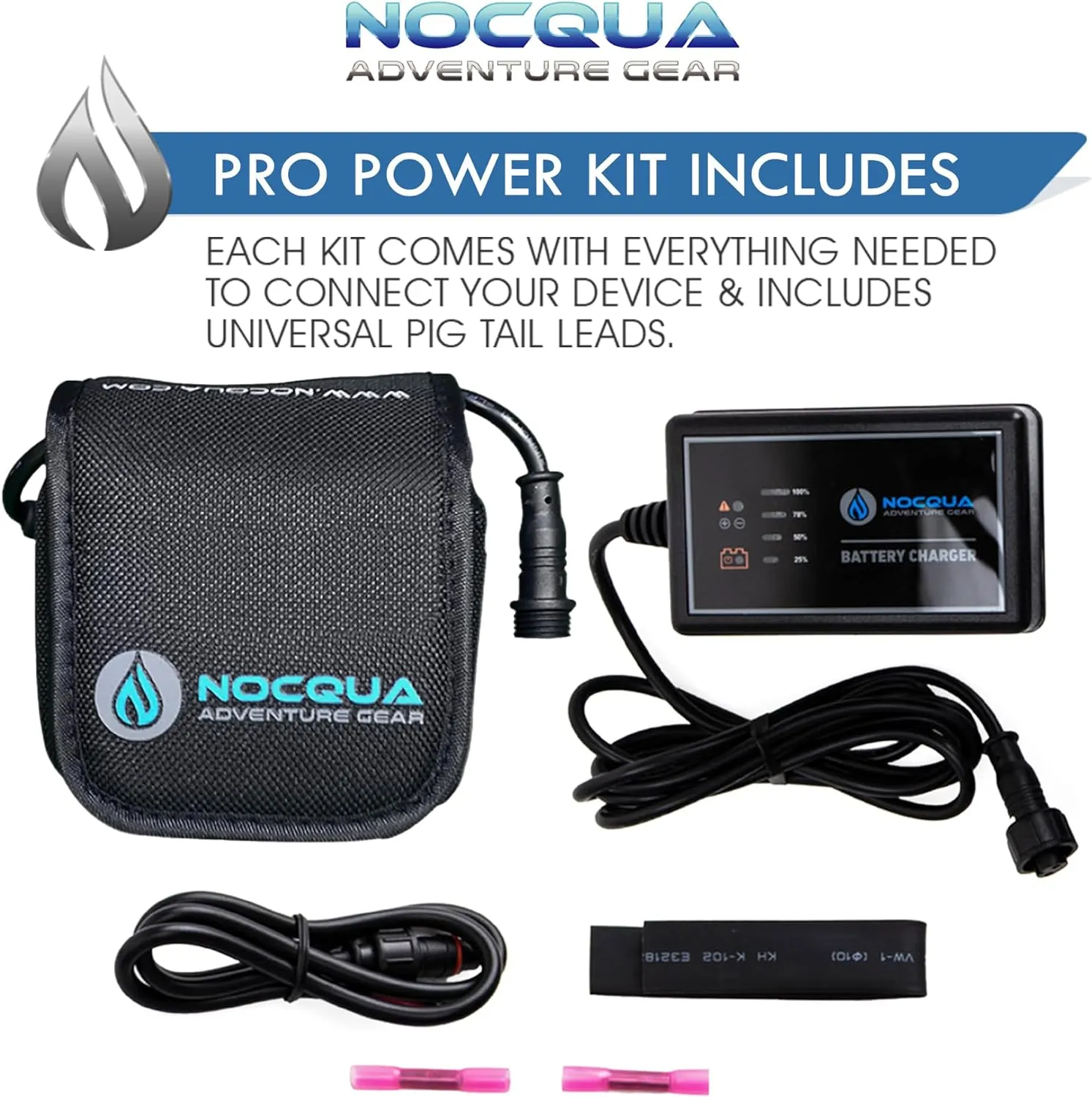 Pro Power Water-Resistant Battery & Charger Kit - Compatible with GPS, Depth & Fish Finders, & Most 12 Volt Electronics