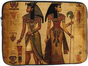 Protective Laptop Computer Case Portable Bag Sleeve Handbags for 12 Inch - Primitive Vintage Egyptian
