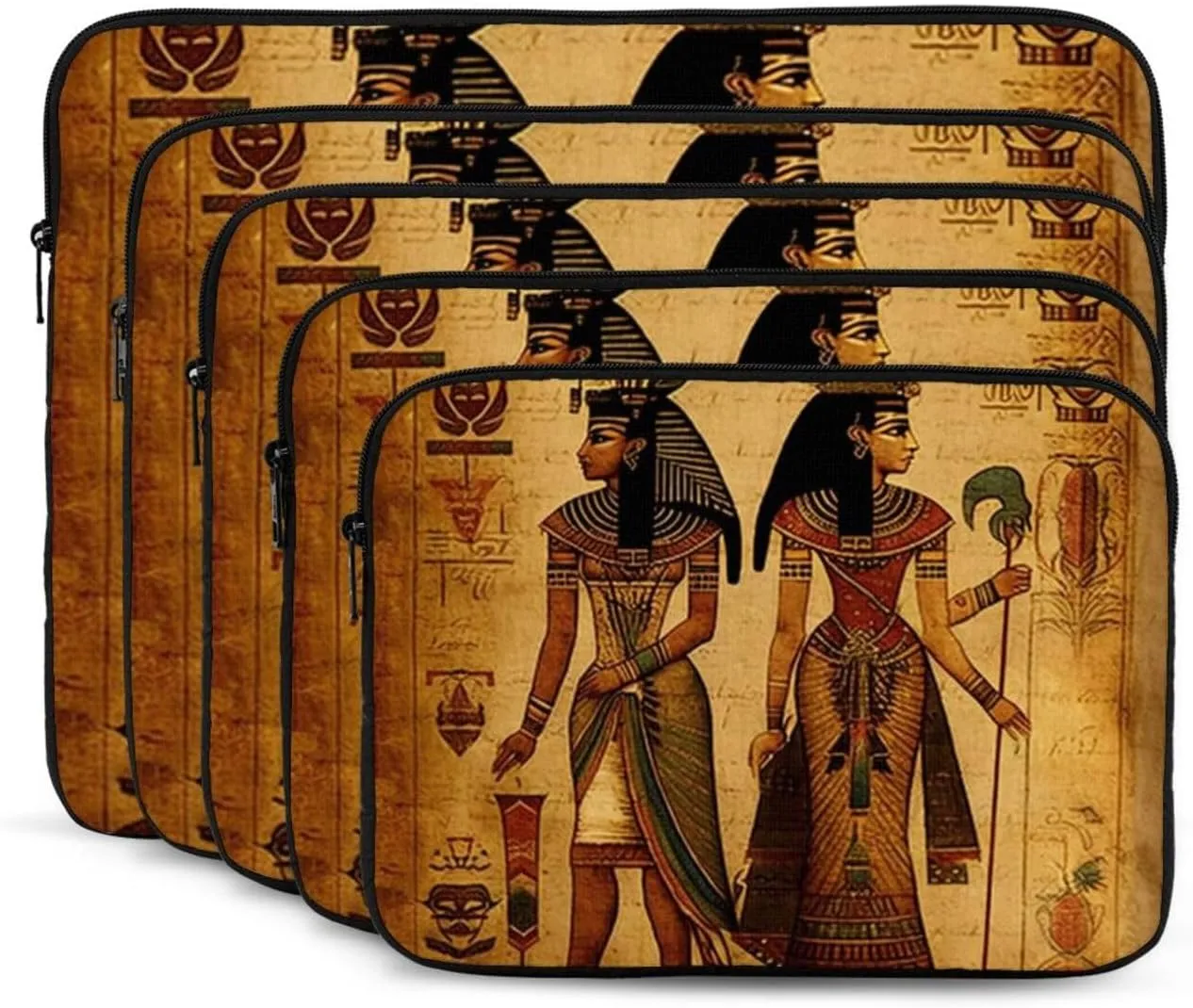 Protective Laptop Computer Case Portable Bag Sleeve Handbags for 12 Inch - Primitive Vintage Egyptian