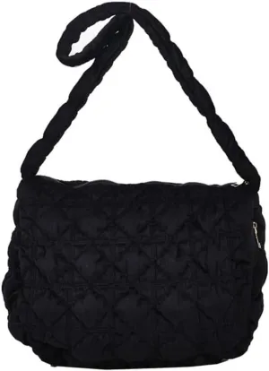 Puffer Tote Bag for Women Quilted Crossbody Bag Puff Shoulder Bag Puffy Purse Lightweight Velvet Bubble Hobo Handbag