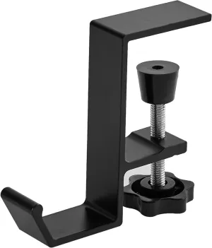 Purse Hook Holder for Table Purse Hanger Bag Backpack Hook for Desk Women's Handbag Hangers, Metal Adjustable Arm Clamp-on Under Desk Hooks for Hanging 4 Pcs