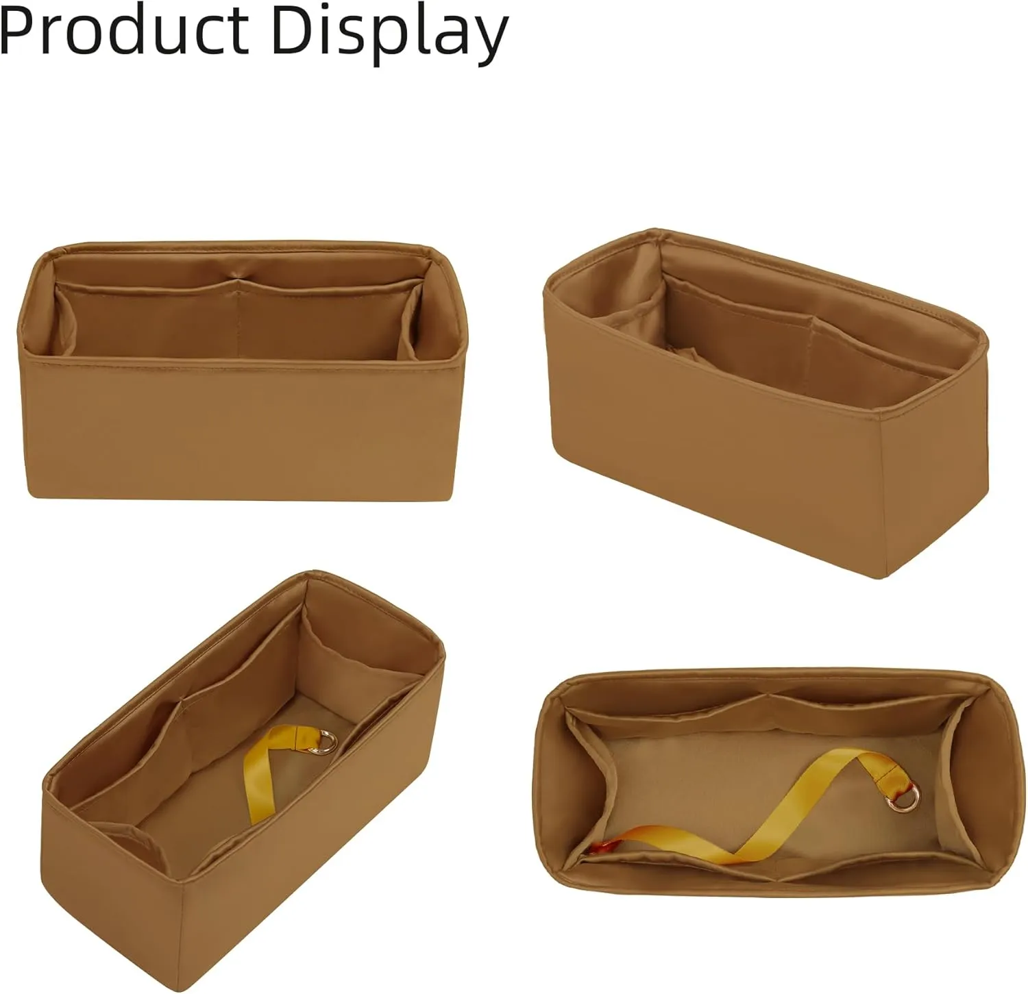 Purse Organizer for Birkin 20/25/30/35/40,Silky Smooth Insert,Lightweight Bag in Bag,Luxury Handbag Storage Accessories(Birkin 25,Biscuit)
