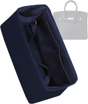 Purse Organizer for Birkin 20/25/30/35/40,Silky Smooth Insert,Lightweight Bag in Bag,Luxury Handbag Storage Accessories(Birkin 25,Blue Nuit)