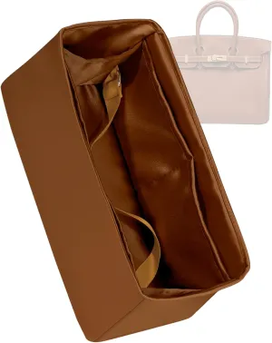 Purse Organizer for Birkin 20/25/30/35/40,Silky Smooth Insert,Lightweight Bag in Bag,Luxury Handbag Storage Accessories(Birkin 25,Gold)