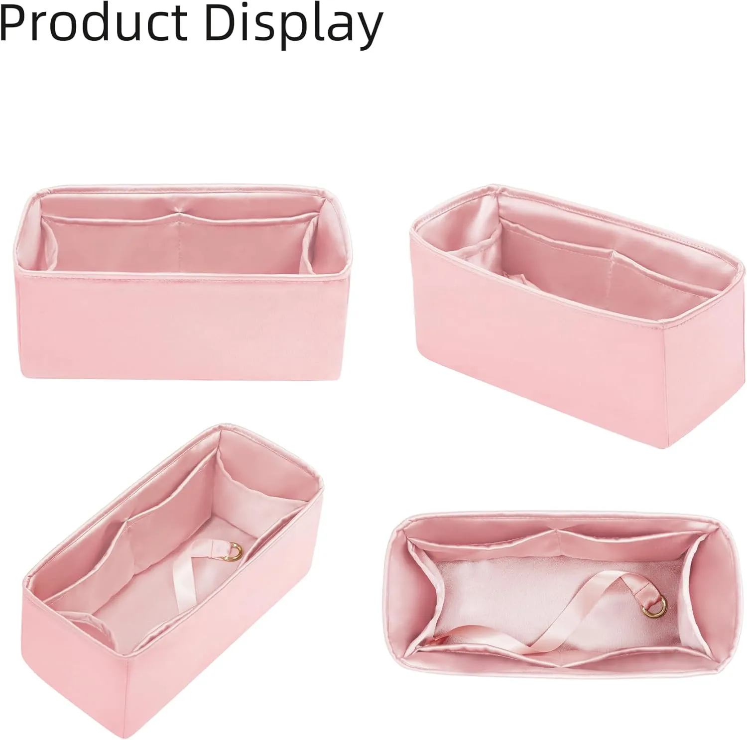 Purse Organizer for Dior Book Tote Mini/Small/Medium/Large,Silky Smooth Insert,Lightweight Bag in Bag,Luxury Handbag Storage Accessories(Medium,Bubblegum)