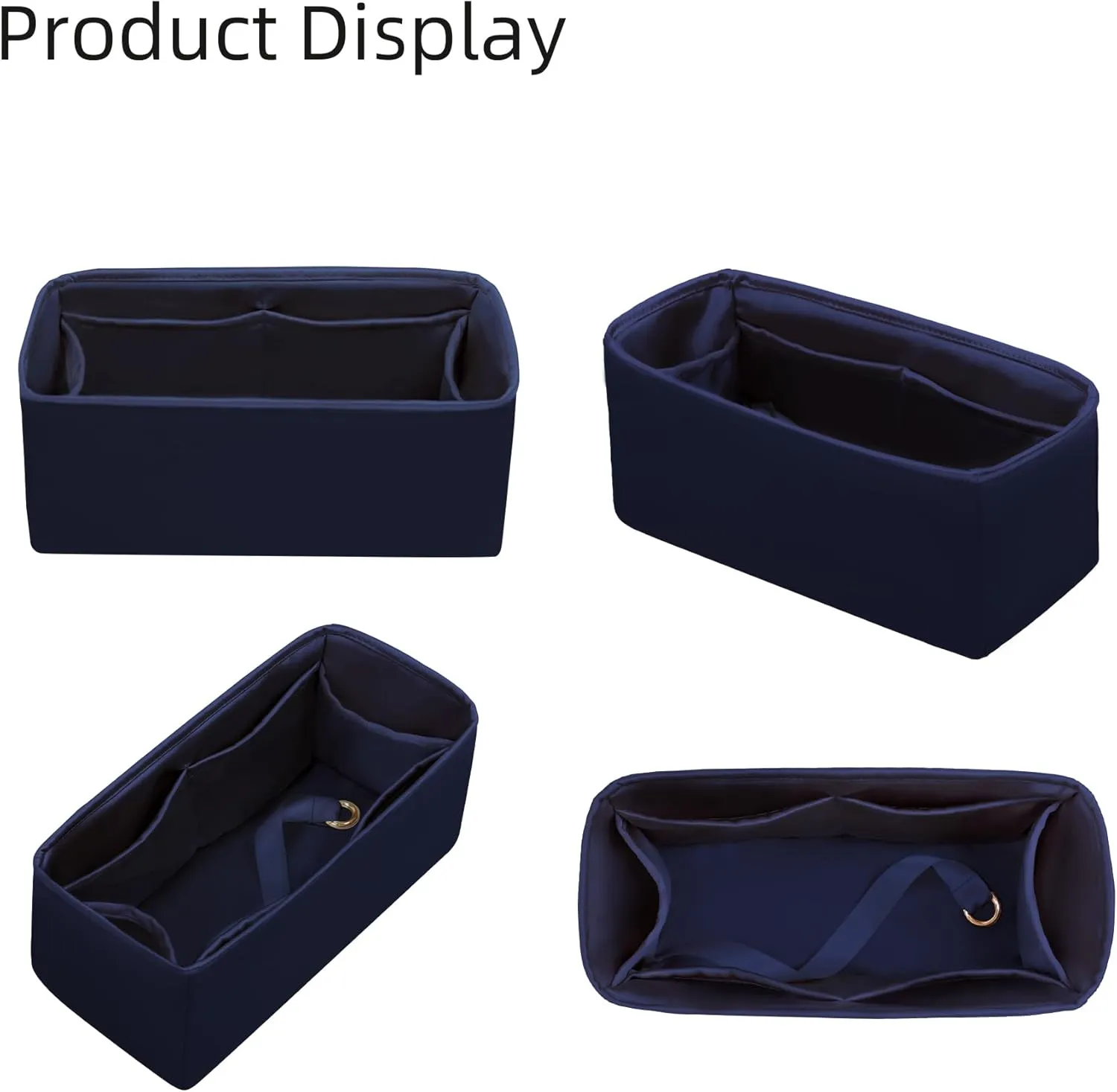 Purse Organizer for Dior Book Tote Mini/Small/Medium/Large,Silky Smooth Insert,Lightweight Bag in Bag,Luxury Handbag Storage Accessories(Small,Blue Nuit)