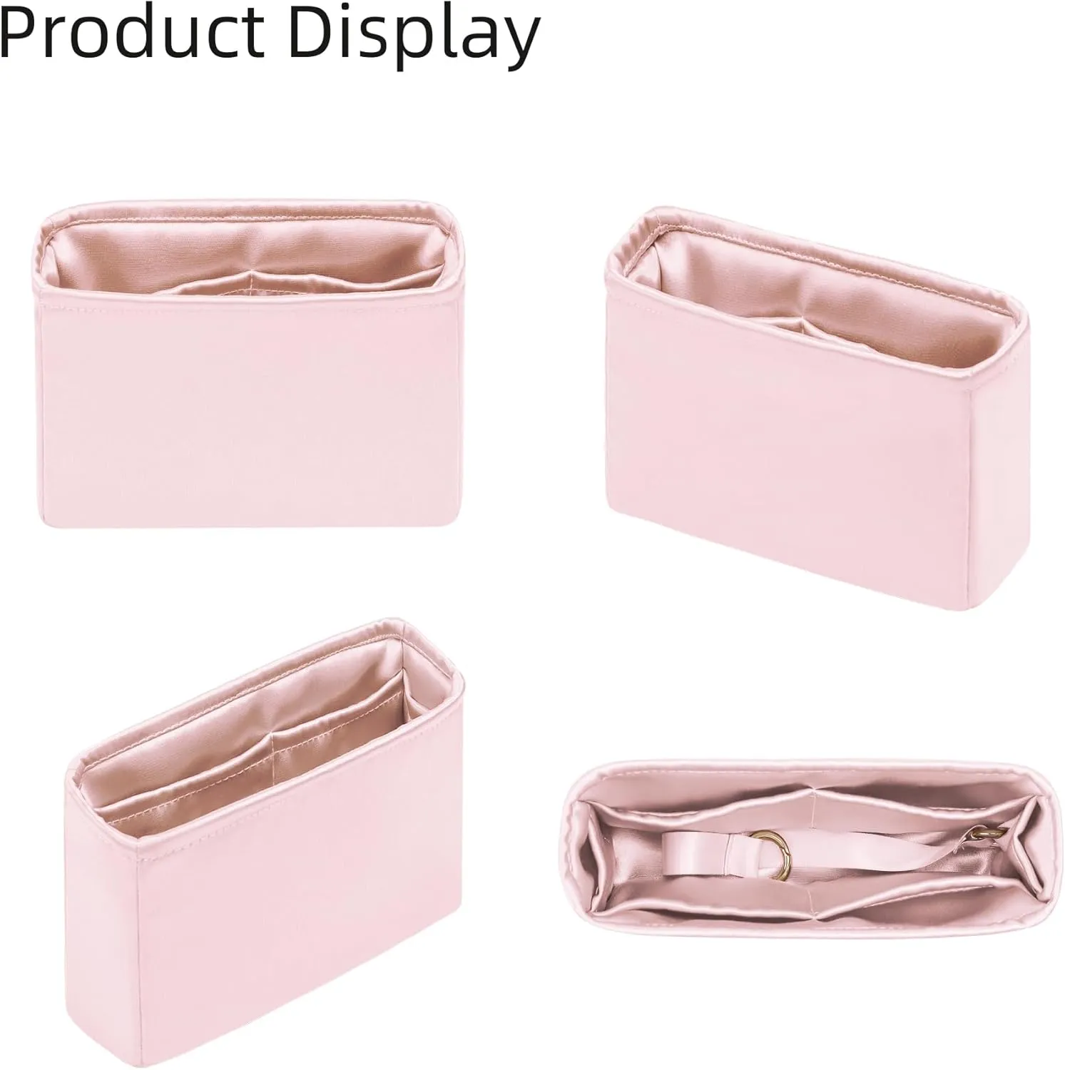 Purse Organizer for Lady Dior Micro/Mini/Small/Medium/Large,Silky Smooth Insert,Lightweight Bag in Bag,Luxury Handbag Storage Accessories(Medium,Pink)