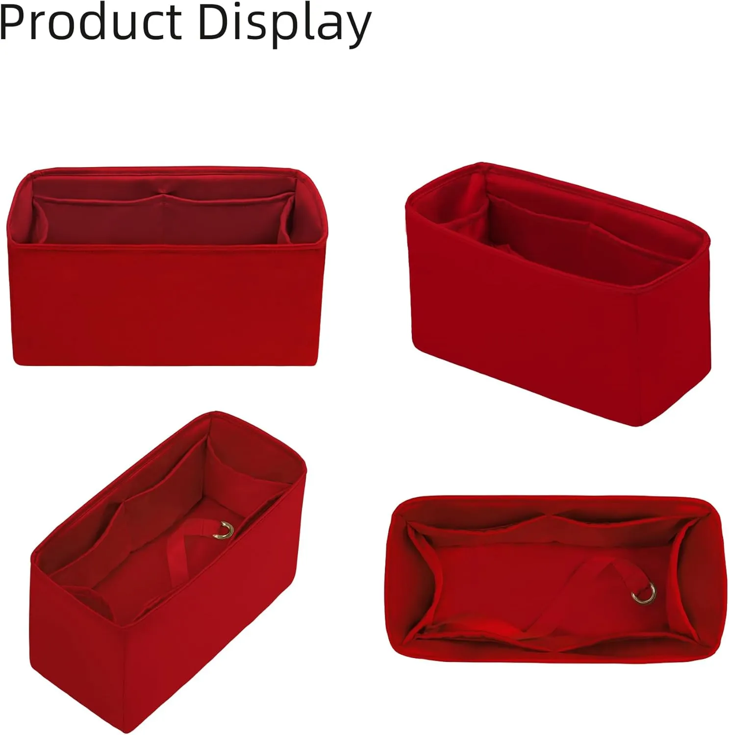 Purse Organizer for LV OnTheGo BB/PM/MM/GM,Silky Smooth Insert,Lightweight Bag in Bag,Luxury Handbag Storage Accessories(onthego GM,Red)