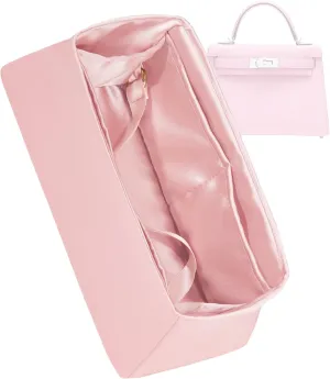 Purse Organizer for Mini Kelly 20/25/28/32/35/40/42/50,Silky Smooth Insert,Lightweight Bag in Bag,Luxury Handbag Storage Accessories(Kelly 25 Retourne,Bubblegum)