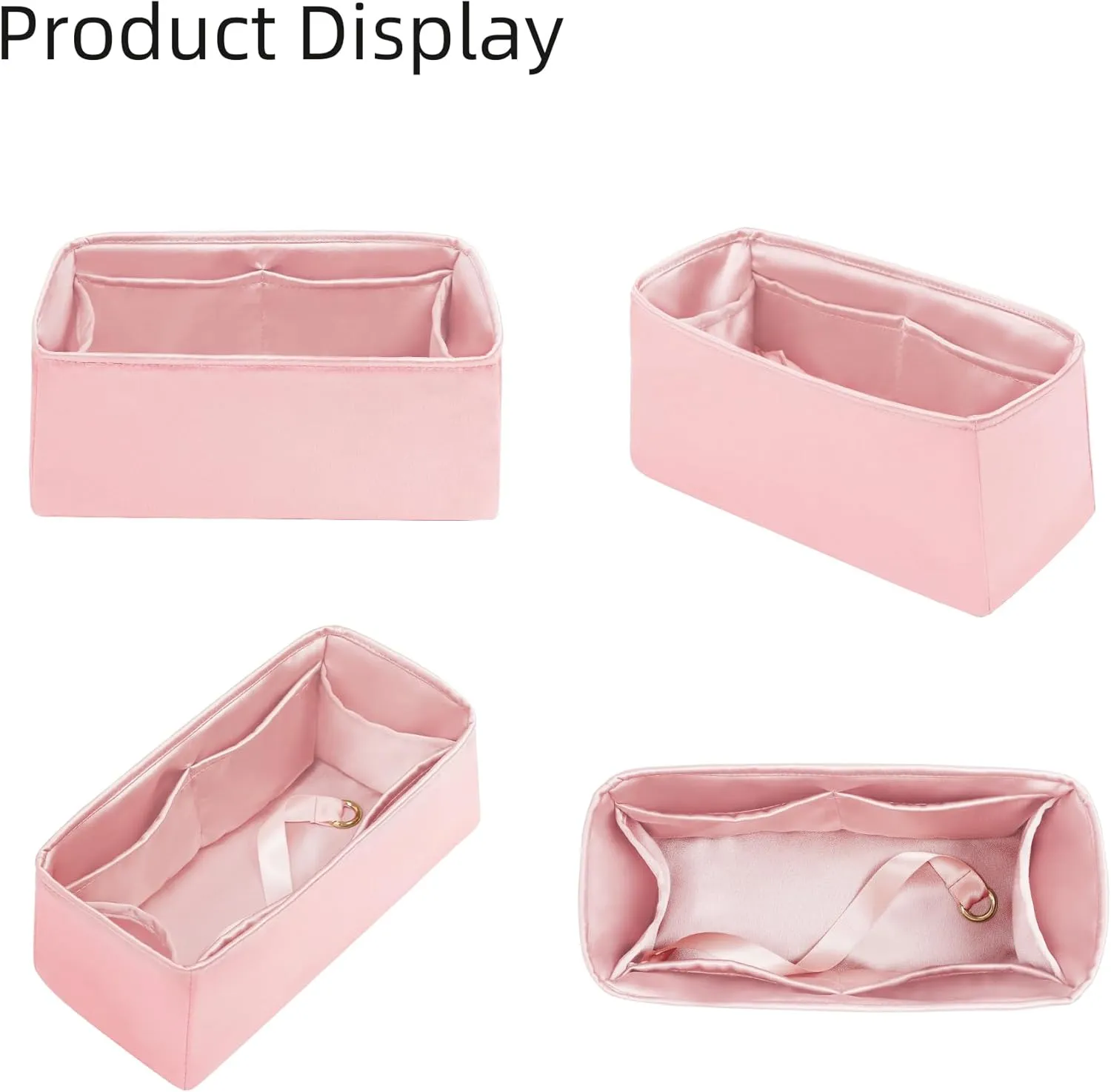 Purse Organizer for Mini Kelly 20/25/28/32/35/40/42/50,Silky Smooth Insert,Lightweight Bag in Bag,Luxury Handbag Storage Accessories(Kelly 25 Retourne,Bubblegum)