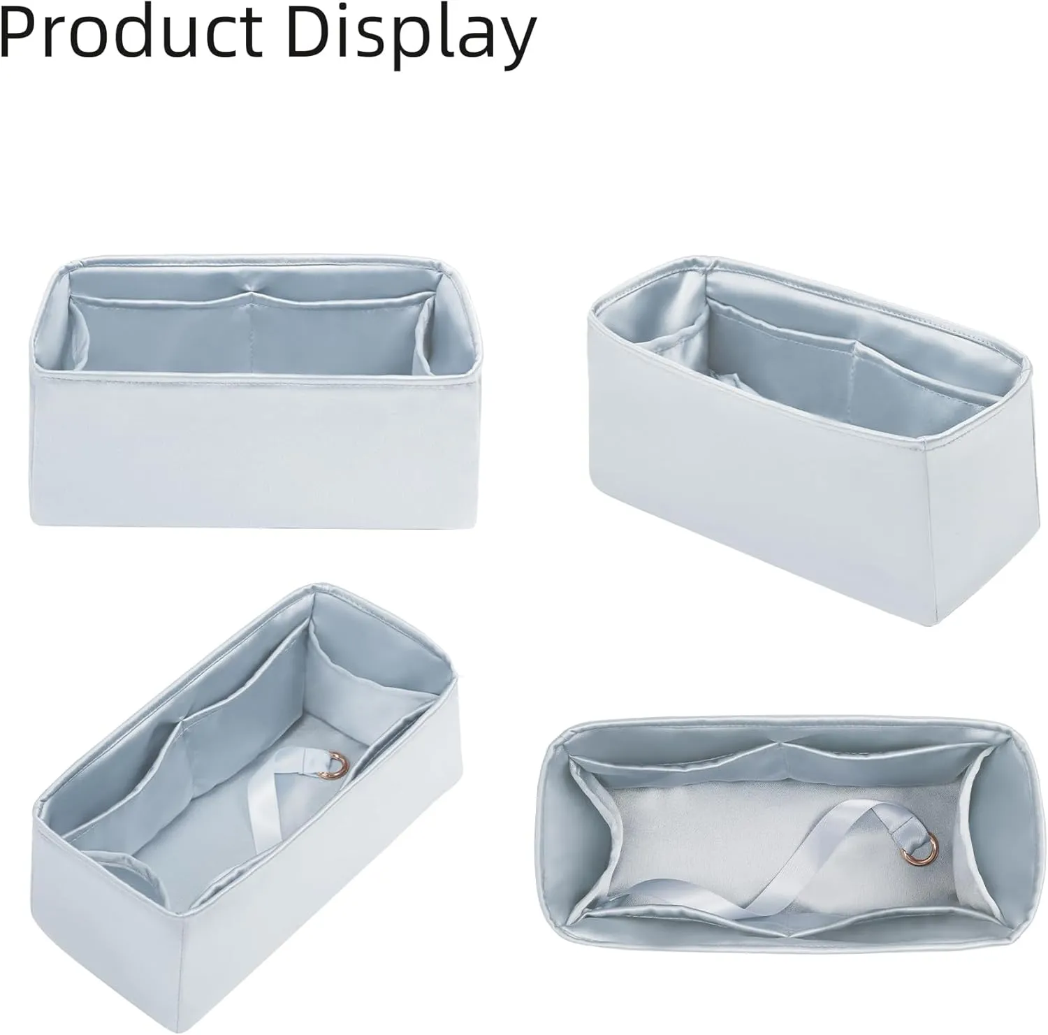 Purse Organizer for Mini Kelly 20/25/28/32/35/40/42/50,Silky Smooth Insert,Lightweight Bag in Bag,Luxury Handbag Storage Accessories(Kelly Mini 2,Blue Pale)