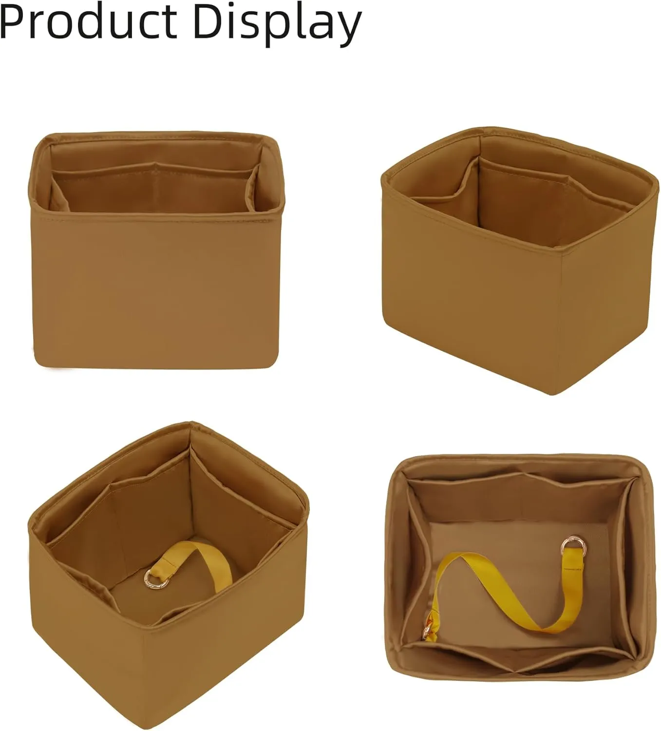 Purse Organizer for Picotin 18/22,Silky Smooth Insert,Lightweight Inside Bag,Luxury Handbag Storage(Picotin 14,Biscuit)
