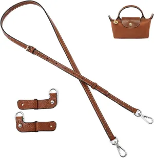 Purse Strap Leather Purse Crossbody Adjustable Shoulder Strap for Suitable for Long Champ Handbags
