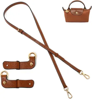 Purse Strap Leather Purse Crossbody Adjustable Shoulder Strap for Suitable for Long Champ Handbags