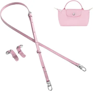 Purse Straps Replacement, Leather Handbag Crossbody Shoulder Strap Kit Adjustable for Mini Longcamp Tote Bag Women