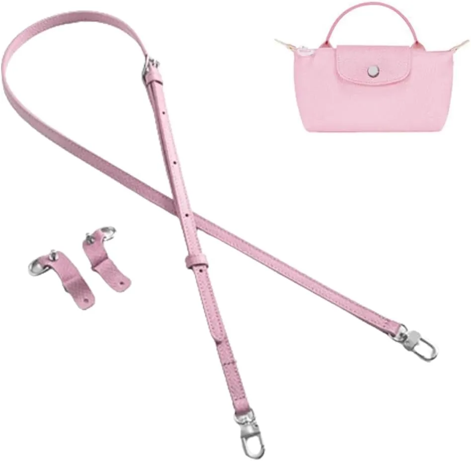 Purse Straps Replacement, Leather Handbag Crossbody Shoulder Strap Kit Adjustable for Mini Longcamp Tote Bag Women
