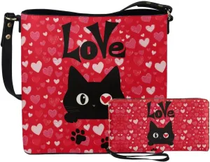 Purses for Women 2 Piece Set Shoulder Tote Purse with Long Wallet