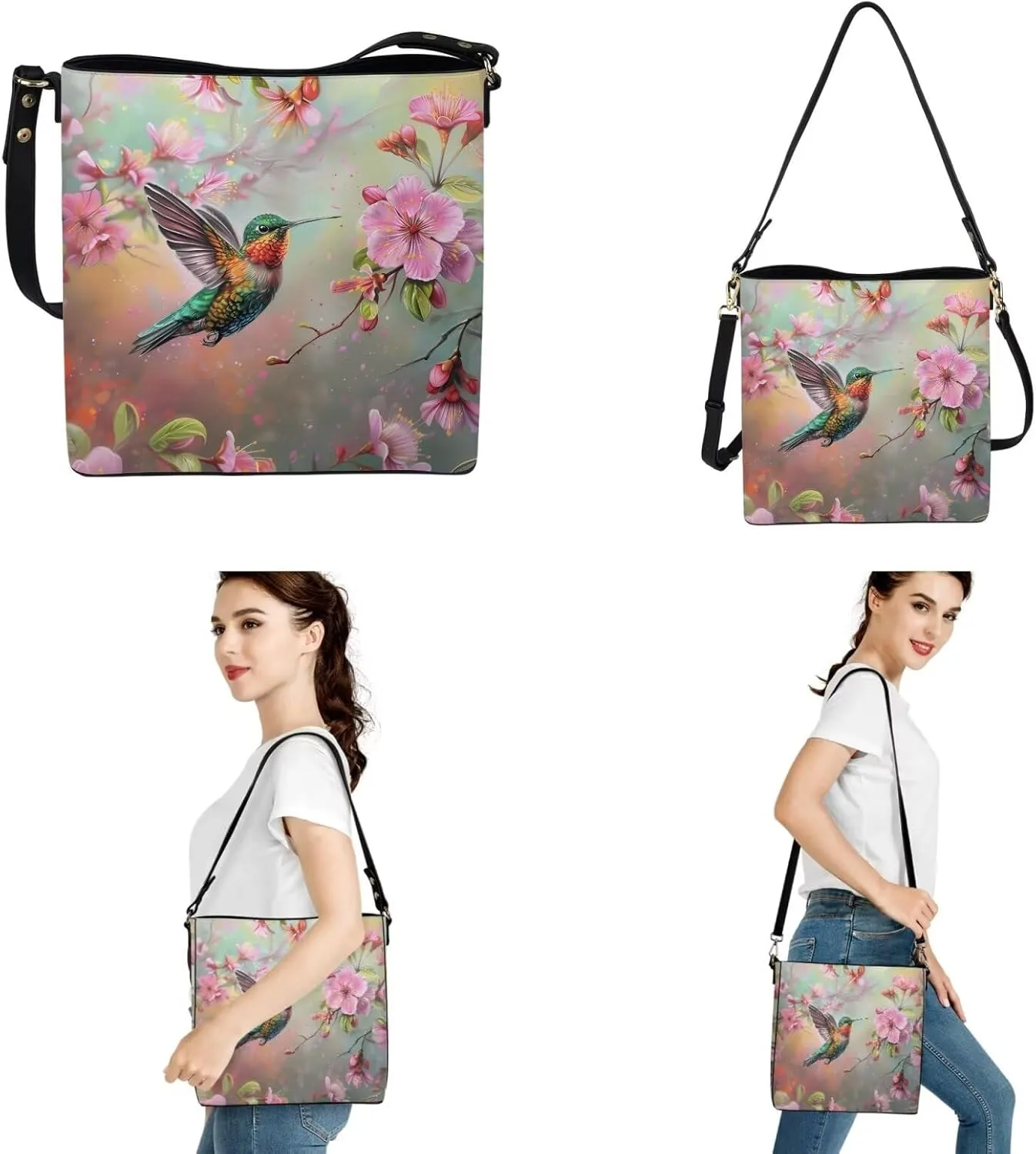 Purses for Women 2 Piece Set Shoulder Tote Purse with Long Wallet