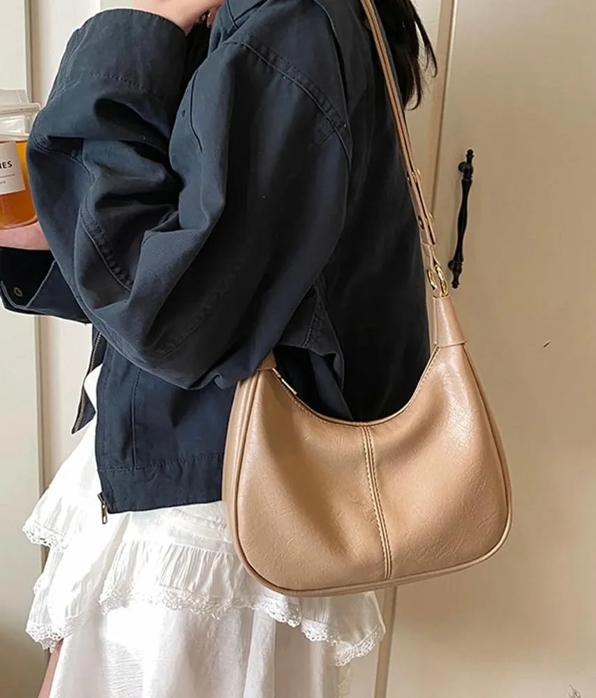 Purses for Women PU Leather Shoulder Bag Chic Hobo Bag for Work Prom Cocktail Travel
