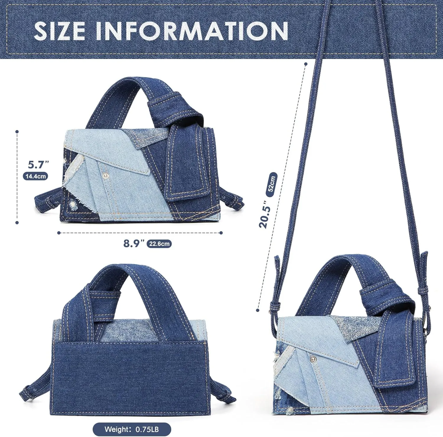 Purses For Women Trendy Mini Purse Cute Purses Denim Mini Bags For Women Top Handle Clutch Handbag Best Gift For Teen Girl