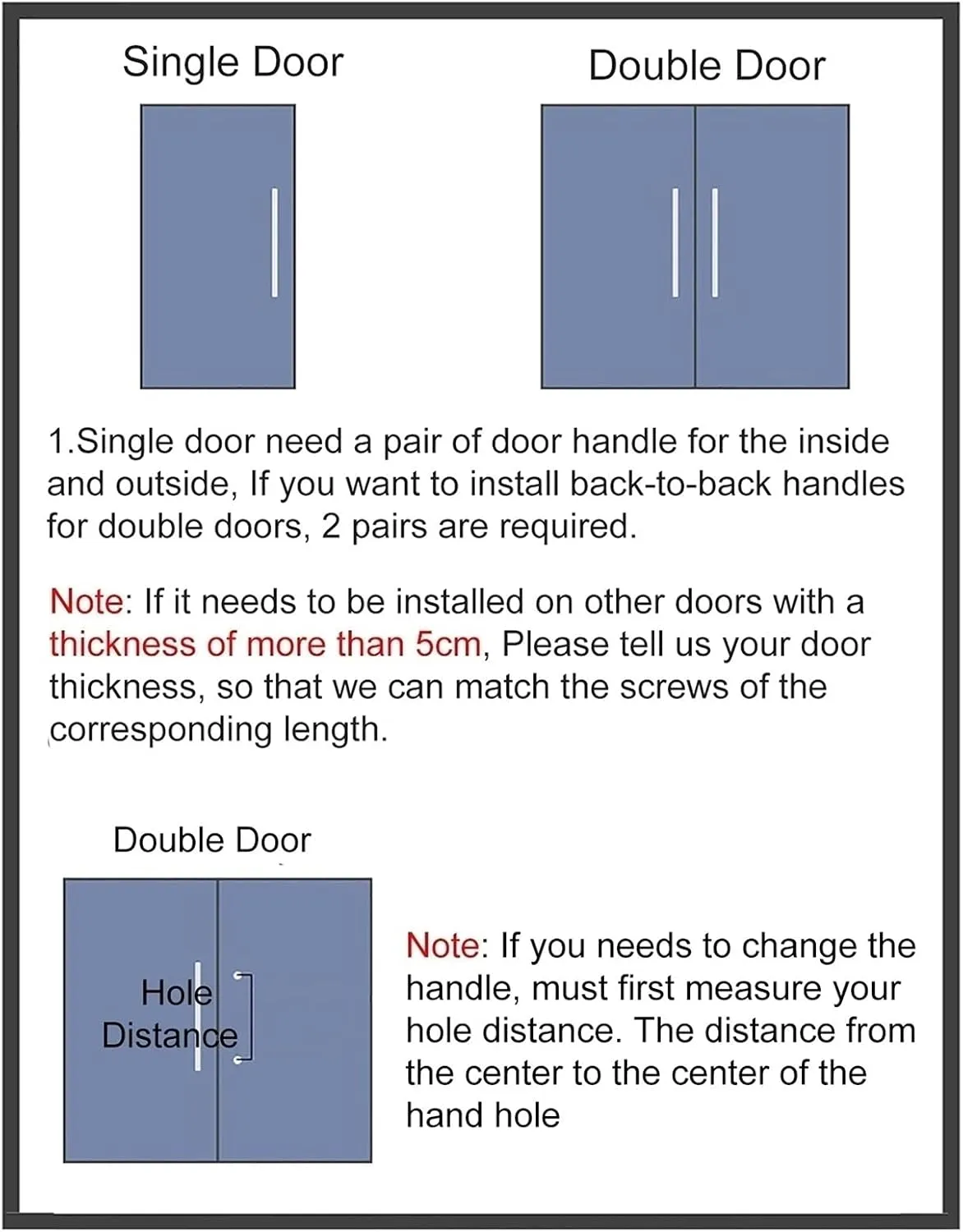 Push Pull Door Handle for Glass Door/Wooden Door, Modern Double Side Mounted Interior Exterio Barn Door Handle, Shower/Bedroom/Front Door H Model Bar Handle/a/100Cm(39.4In)