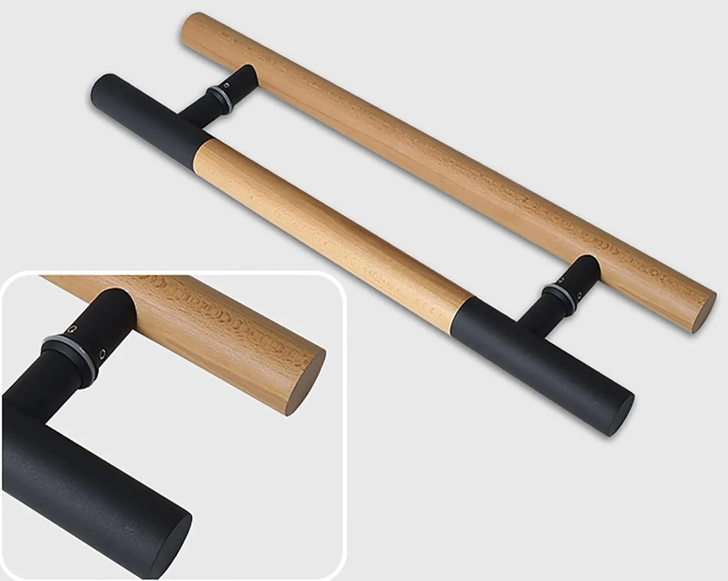 Push Pull Door Handle for Glass Door/Wooden Door, Modern Double Side Mounted Interior Exterio Barn Door Handle, Shower/Bedroom/Front Door H Model Bar Handle/a/100Cm(39.4In)