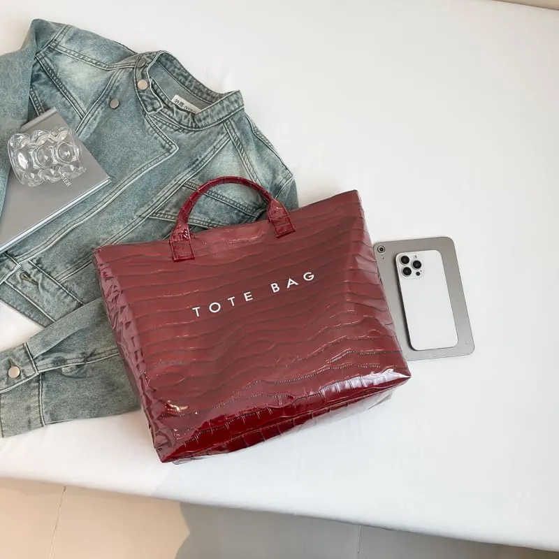 PVC Tote Bag for Women,Snake Skin Print Purse Large Work Tote Bag Clear Plastic Kraft Paper Hobo Bag with Top-Handle