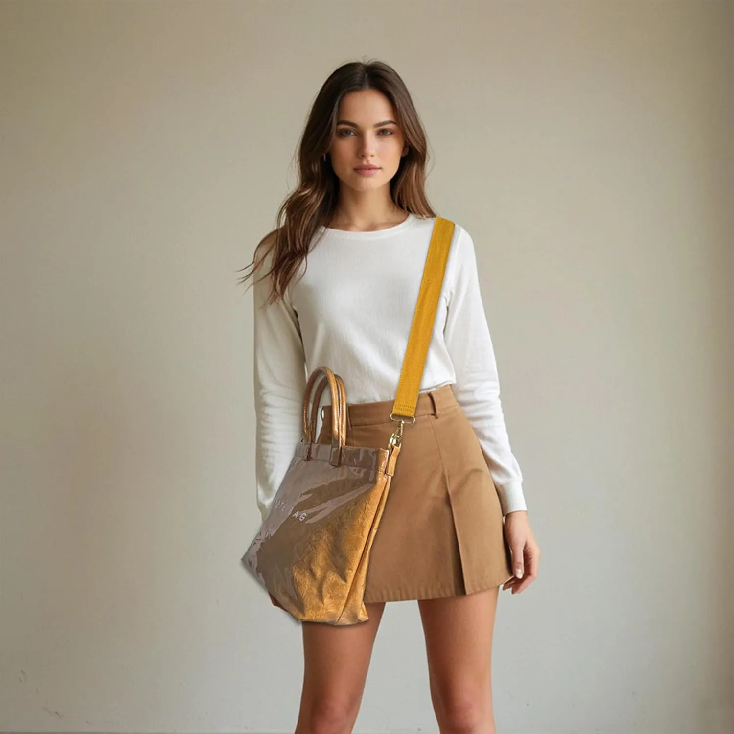 Pvc Tote Bag Large Crossbody Bags For Women Letters Print Top Handle Handbag Trendy Shoulder Purse