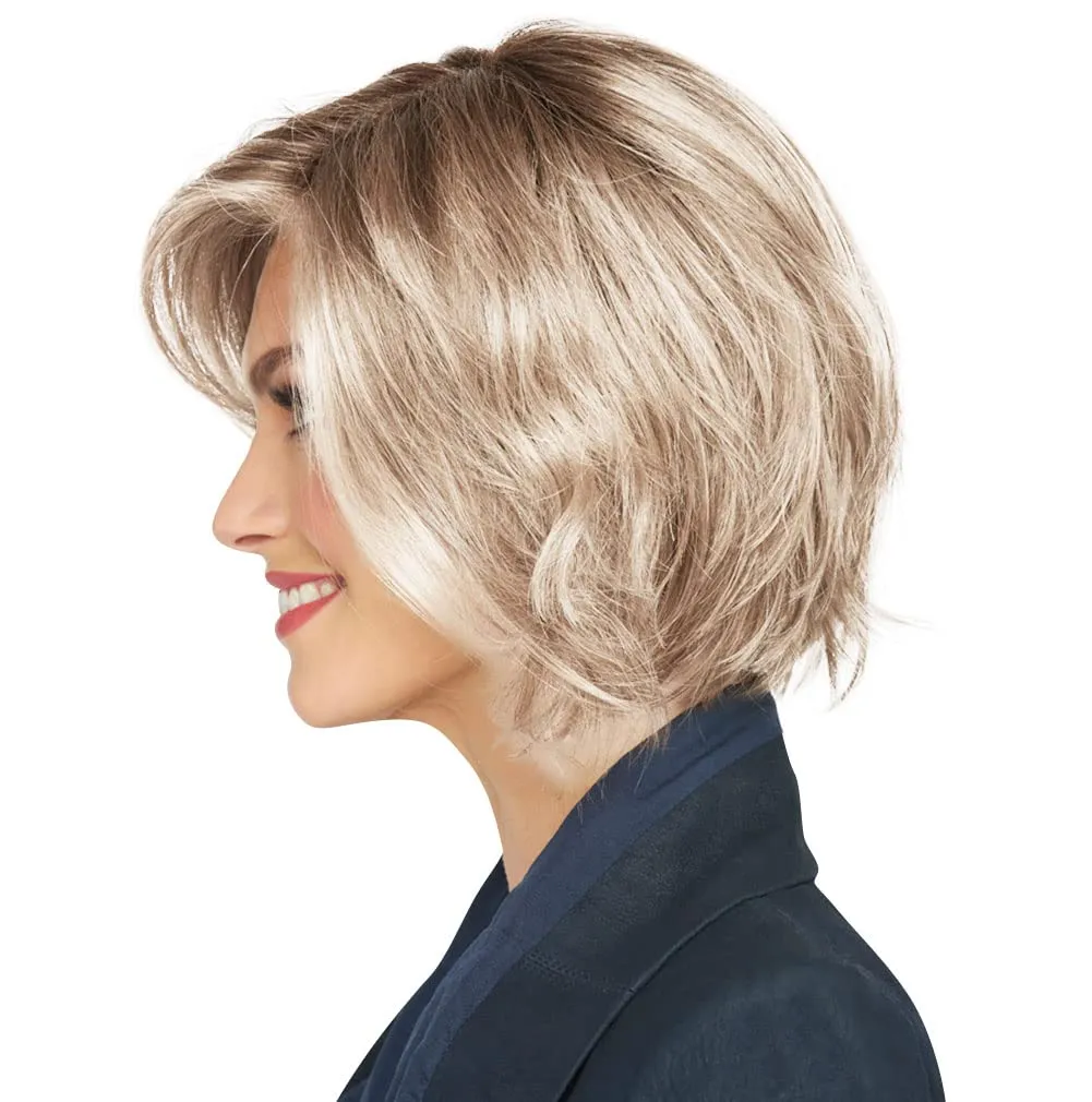 Raquel Welch AHEAD OF THE CURVE Sophisticated Mid-Length Layered Wig by Hairuwear, Average Cap Size, SS23/61 Cream