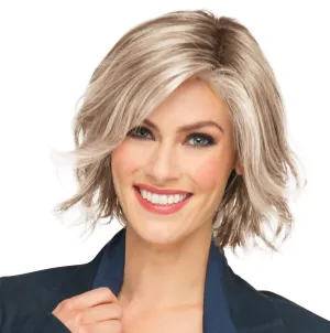 Raquel Welch AHEAD OF THE CURVE Sophisticated Mid-Length Layered Wig by Hairuwear, Average Cap Size, SS23/61 Cream