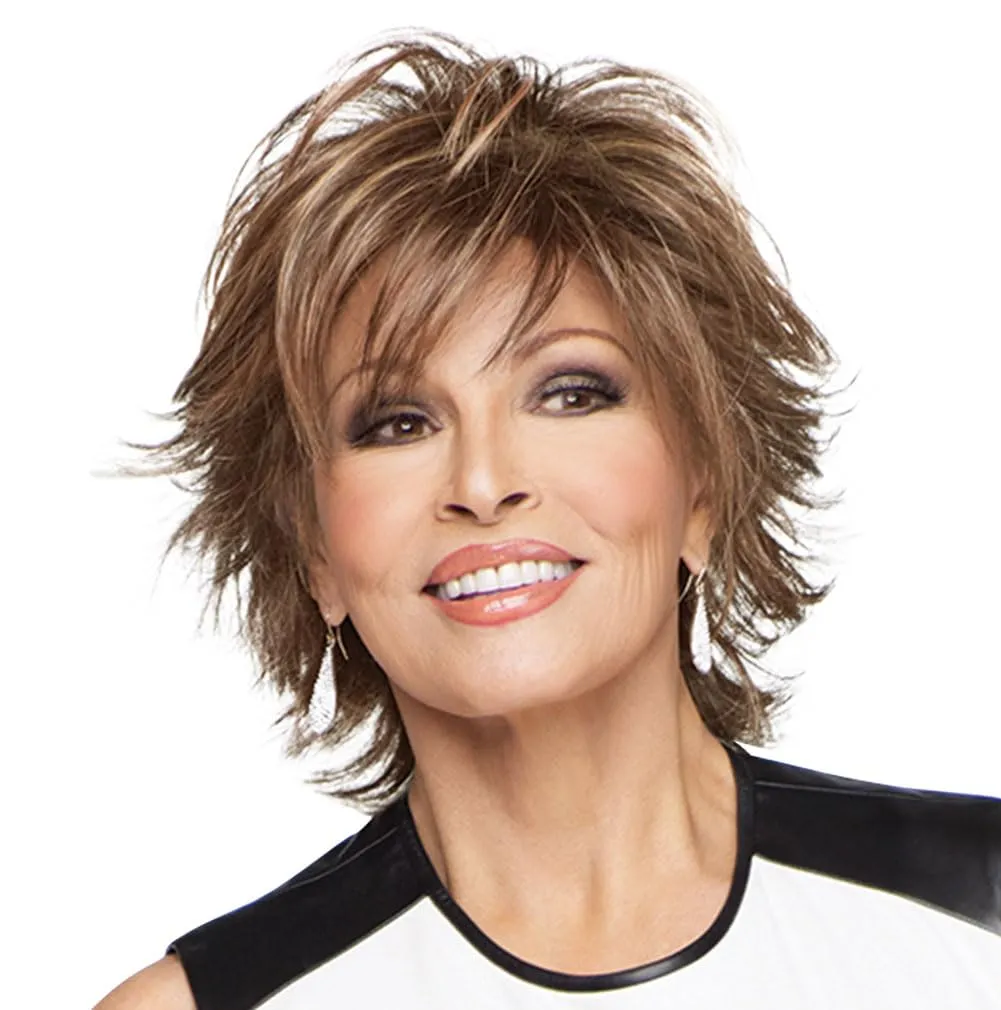 Raquel Welch Trend Setter Mid-Length Shag Wig by Hairuwear, Large Cap Size, R1621S  Glazed Sand