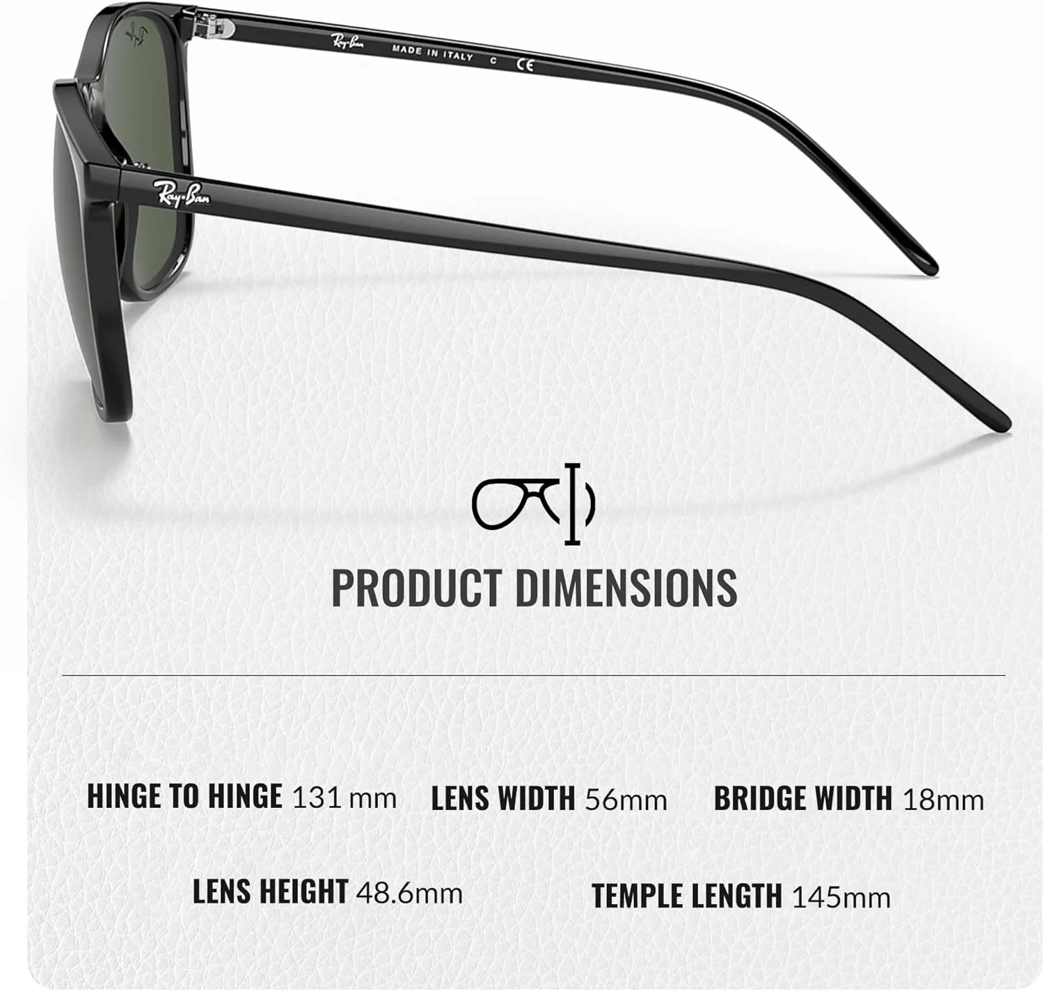 Ray-Ban RB4387 Square Shape Sunglasses for Men & Women With Eyewear Kit Bundle- Timeless Classic Sun Glasses