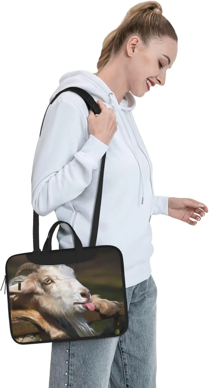 Red Cute Piggy Laptop Shoulder Bag ​for Men Women, Computer Carrying Case Messenger Bag with Strap