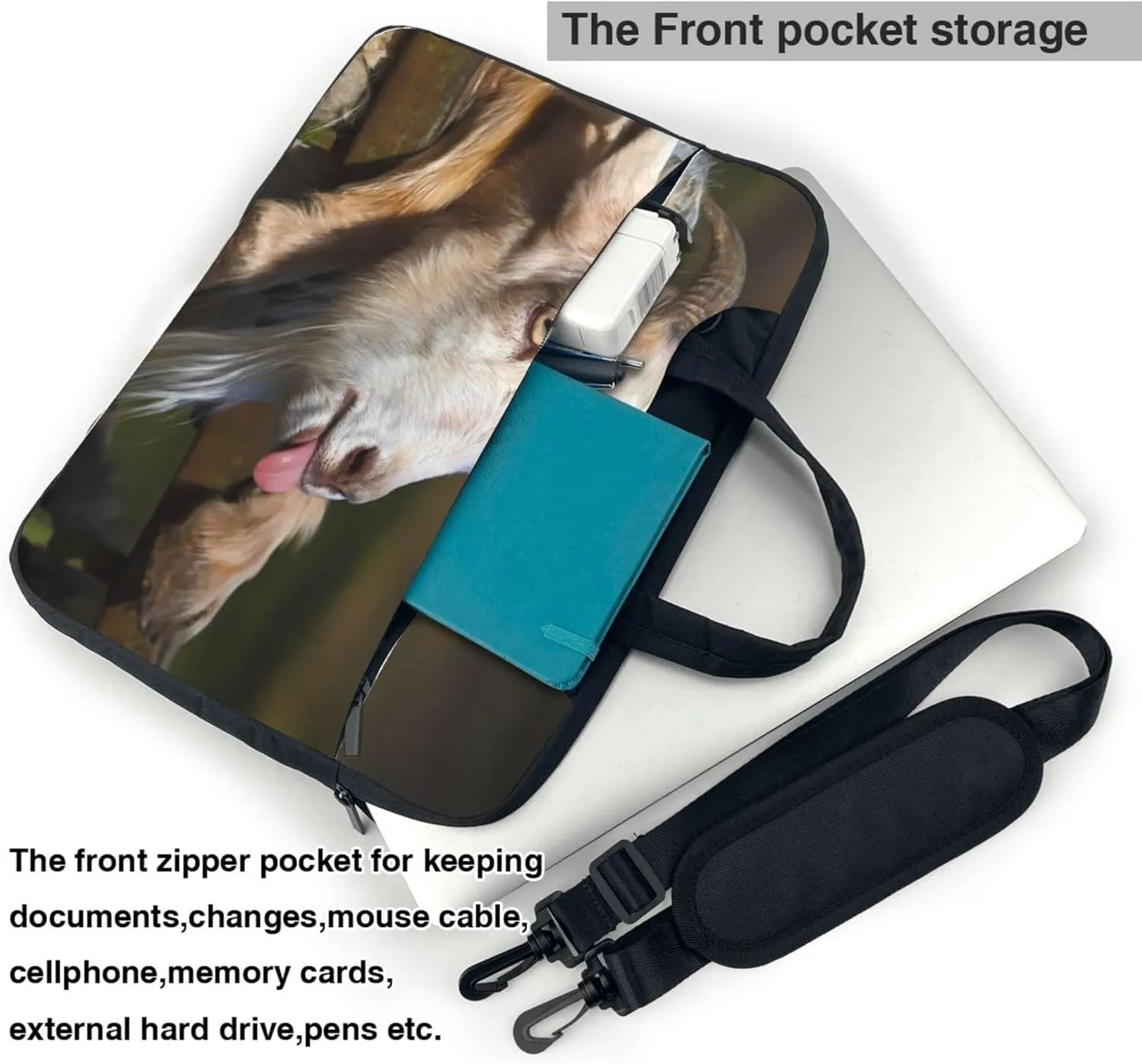 Red Cute Piggy Laptop Shoulder Bag ​for Men Women, Computer Carrying Case Messenger Bag with Strap