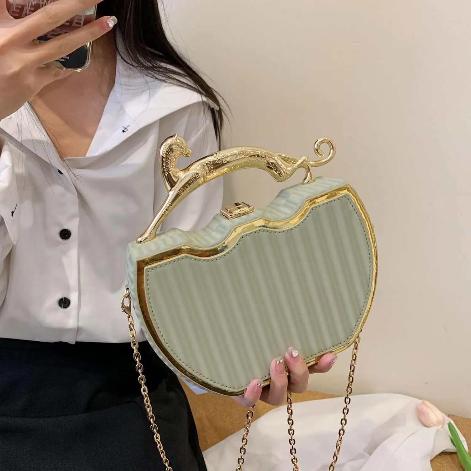 Retro Acrylic Handbag for Women, Fashion Box Purse Top-handle Shoulder Handbag Lightweight Square Underarm Crossbody Bag