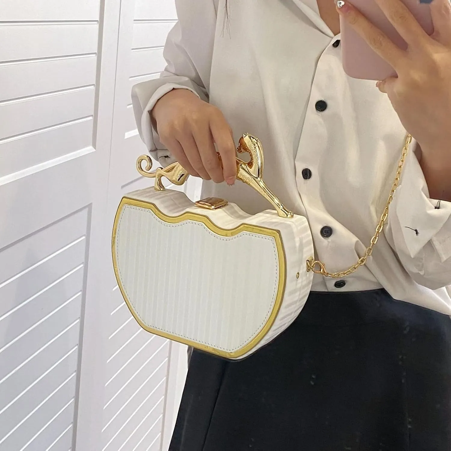Retro Acrylic Handbag for Women, Fashion Box Purse Top-handle Shoulder Handbag Lightweight Square Underarm Crossbody Bag