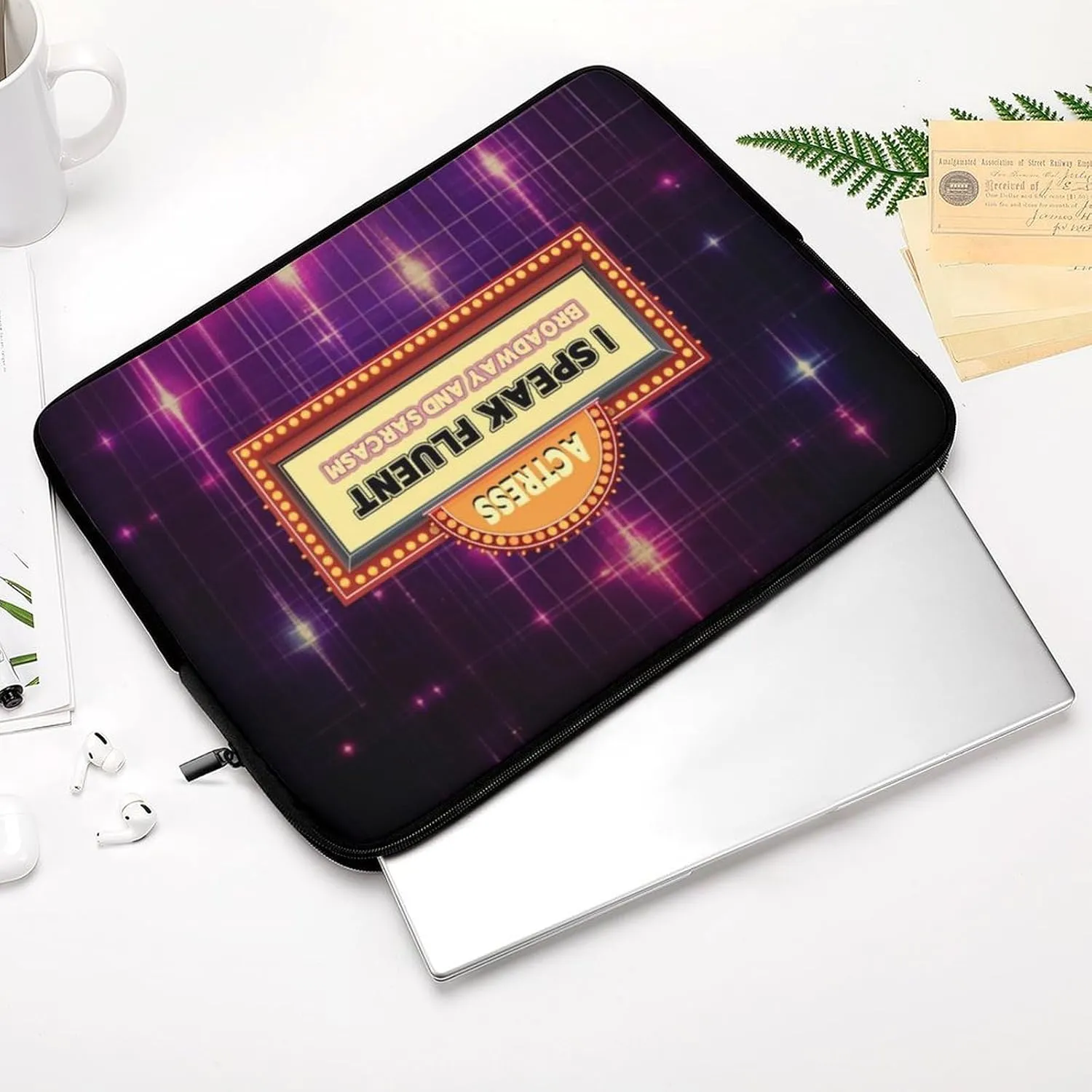 Retro Neon Texture Actress Laptop Sleeve 13/15 Inch Briefcase Cover Shockproof Protective Case Handbags Portable Laptop Bag