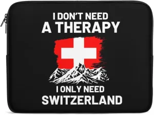 Retro Shabby Swiss Flag Laptop Sleeve 13/15 Inch Durable Briefcase Cover Shockproof Protective Case Handbags Portable Laptop Bag