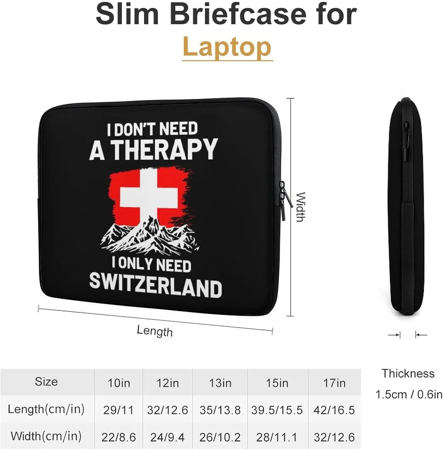 Retro Shabby Swiss Flag Laptop Sleeve 13/15 Inch Durable Briefcase Cover Shockproof Protective Case Handbags Portable Laptop Bag