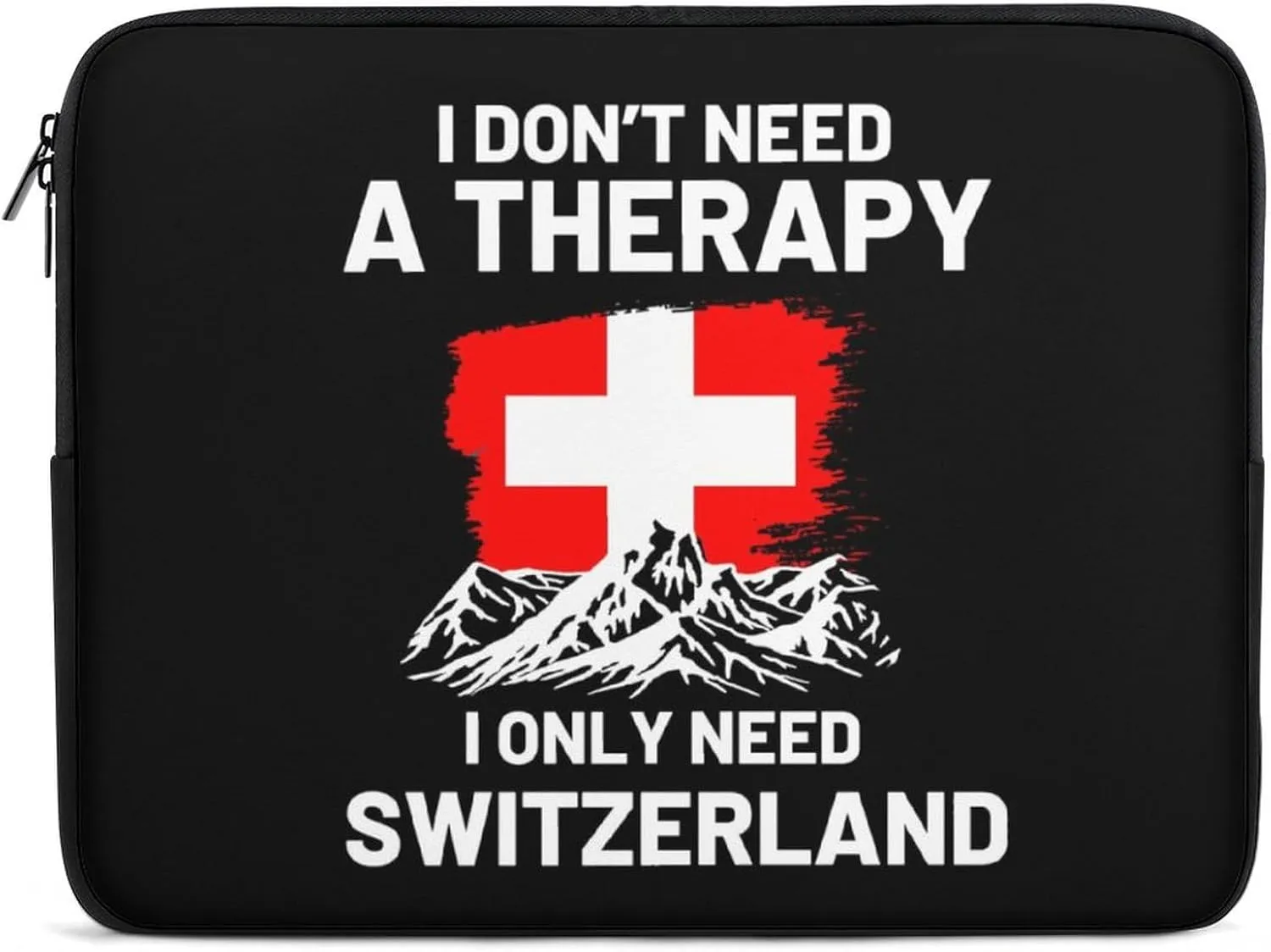 Retro Shabby Swiss Flag Laptop Sleeve 13/15 Inch Durable Briefcase Cover Shockproof Protective Case Handbags Portable Laptop Bag