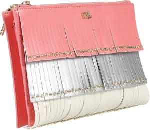 ROBERTO CAVALLI Class GWLPD0 T30 Aloha 001 Peach/Silver Clutch for womens