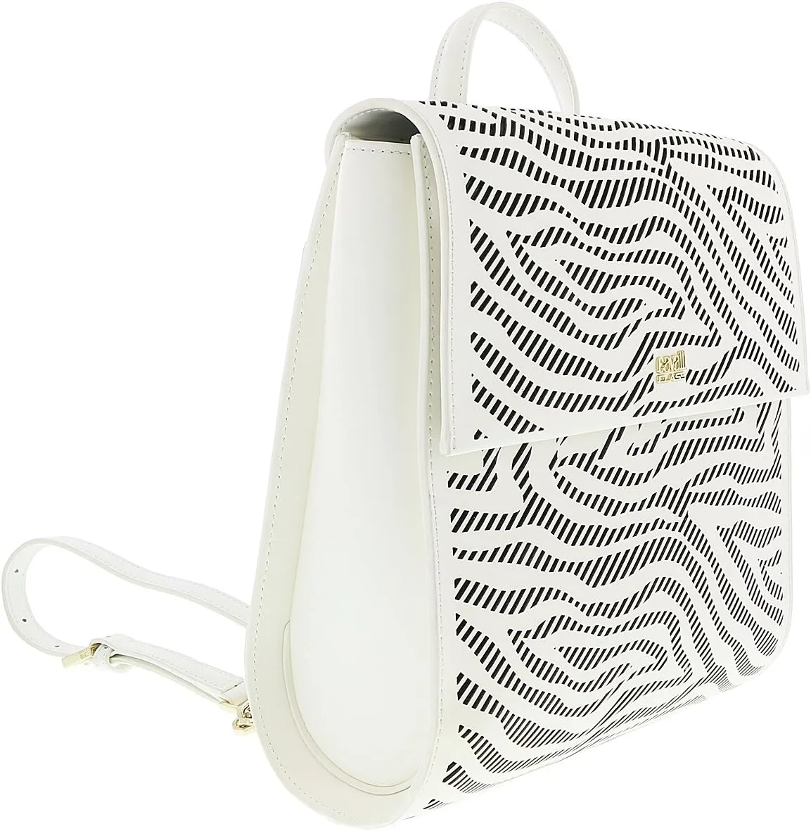 ROBERTO CAVALLI GQLPA2 B20 White/Black Audrey 004 Backpack for womens
