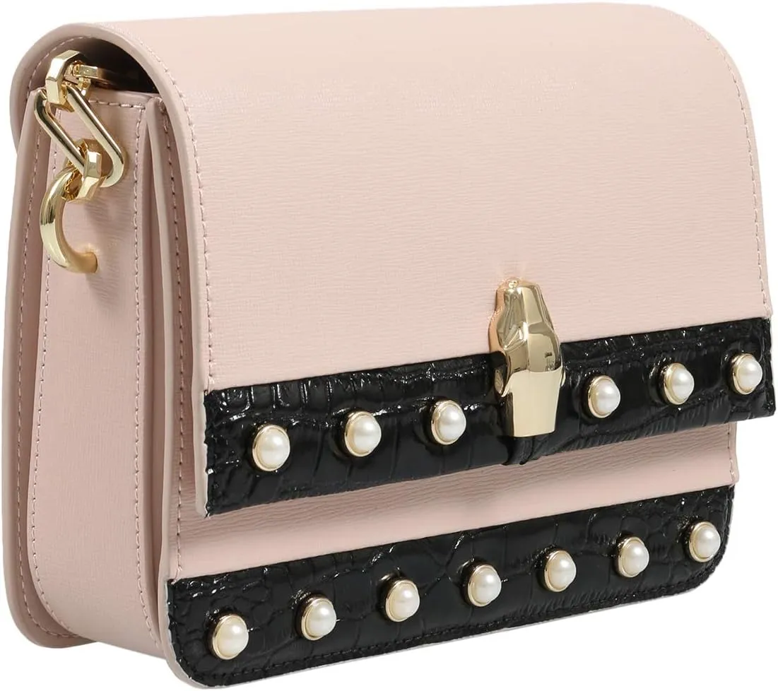 ROBERTO CAVALLI HXLPAY D96 Nude/Black Shoulder Bag for womens