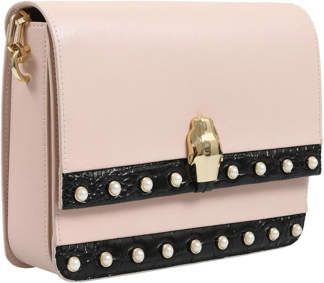 ROBERTO CAVALLI HXLPAZ D96 Nude/Black Shoulder Bag for womens