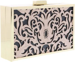 ROBERTO CAVALLI HXLPB3 D96 Nude/Black Box Clutch for womens