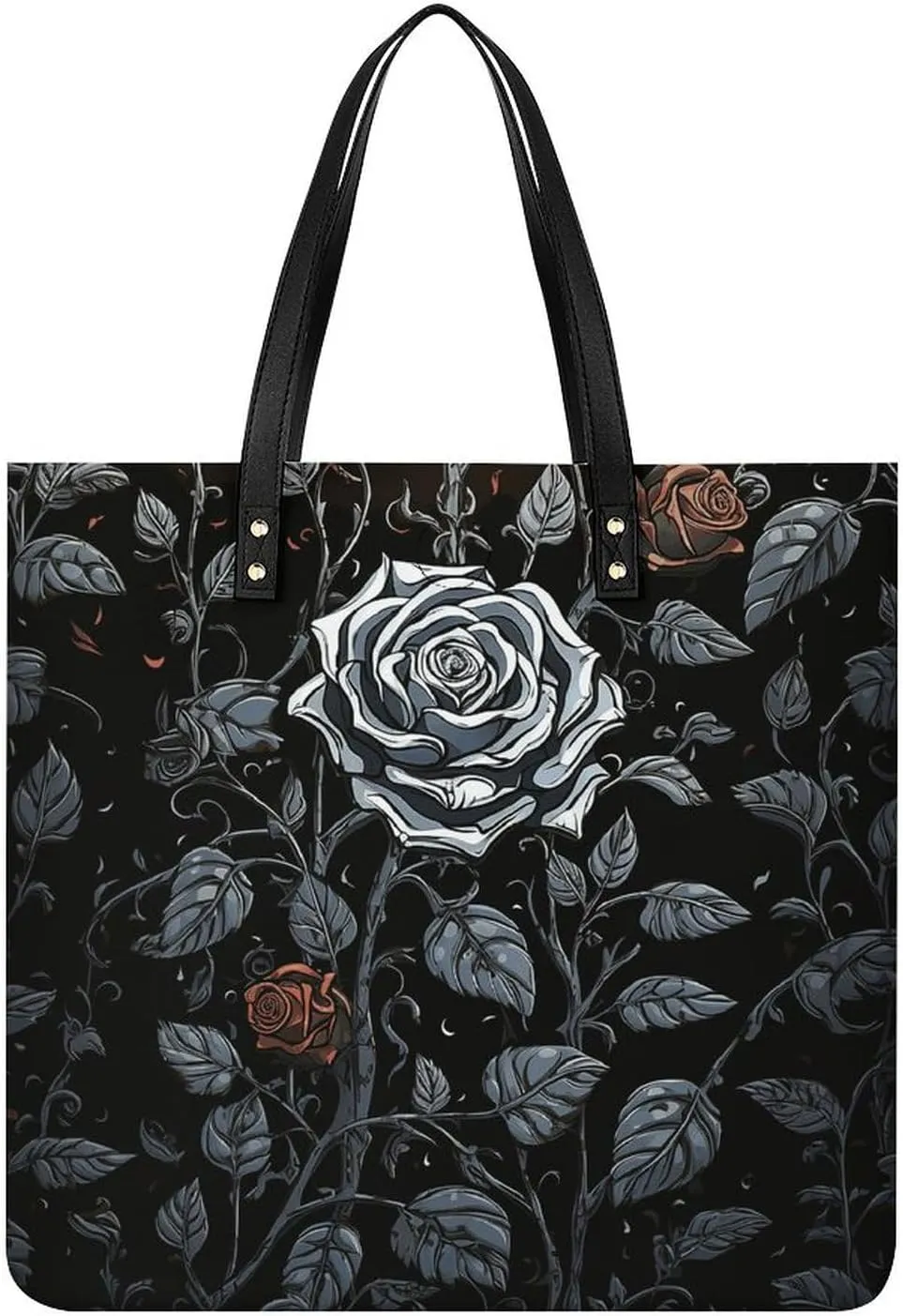 Rose Gothic Tote Bag Durable Water-Resistant Handbags Lightweight Tote for Travel Work Book