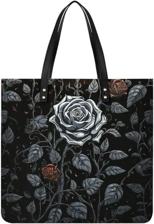 Rose Gothic Tote Bag Durable Water-Resistant Handbags Lightweight Tote for Travel Work Book